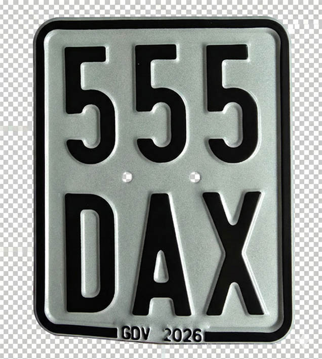 Honda Dax Nummernschild 555 DAX